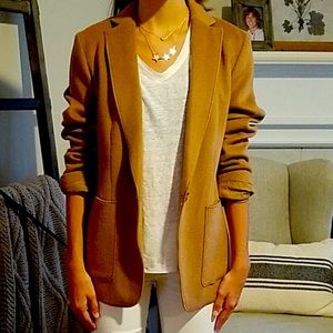 Ann Taylor Camel Open Blazer Cardigan Wool size 2